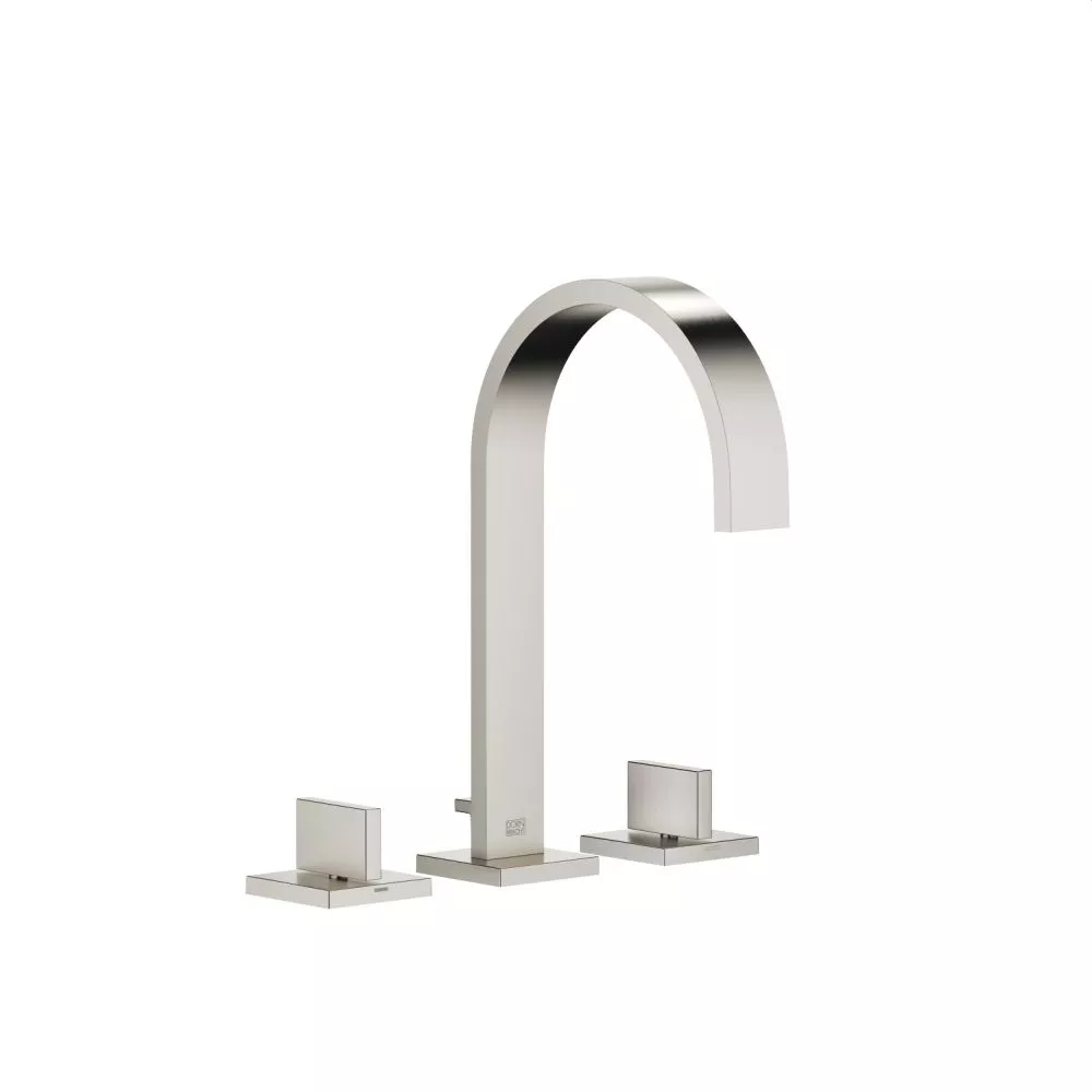 Dornbracht MEM Waschtisch-Dreilochbatterie mit Ablaufgarnitur, platin matt-20713782-06