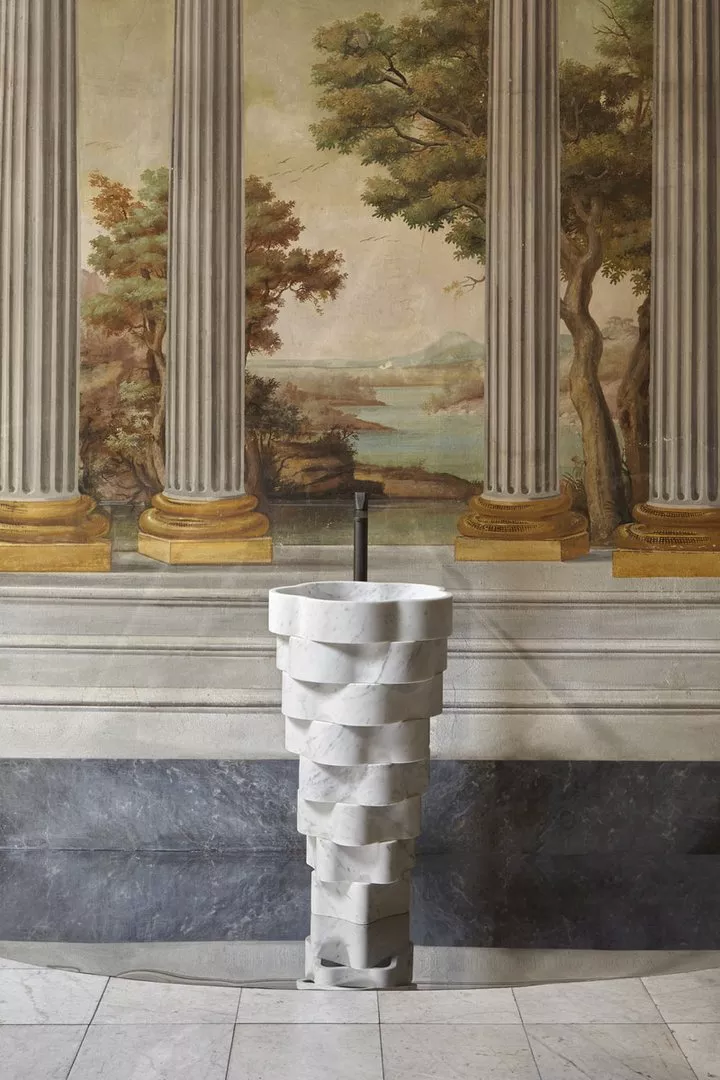 antoniolupi INTRECCIO freistehendes Waschbecken, 47,5x85cm, ohne Beleuchtung-INTRECCIOMC