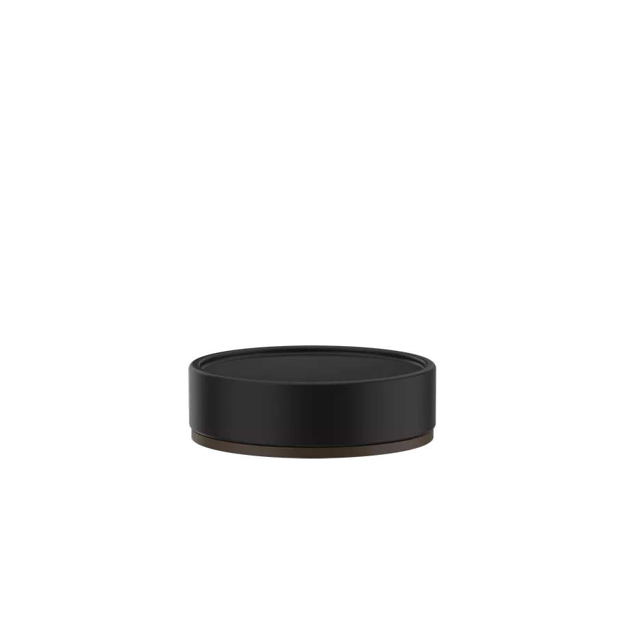 Gessi ANELLO Seifenhalter mit schwarzer Schale, Standversion, dunkles bronze - 58526845