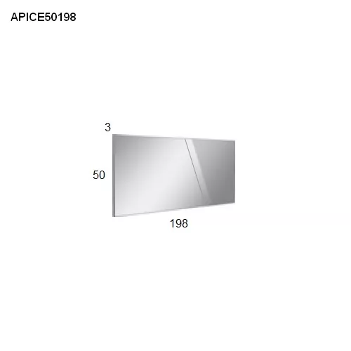 antoniolupi APICE rechteckiger Spiegel, H:50cm, B:198cm-APICE50198