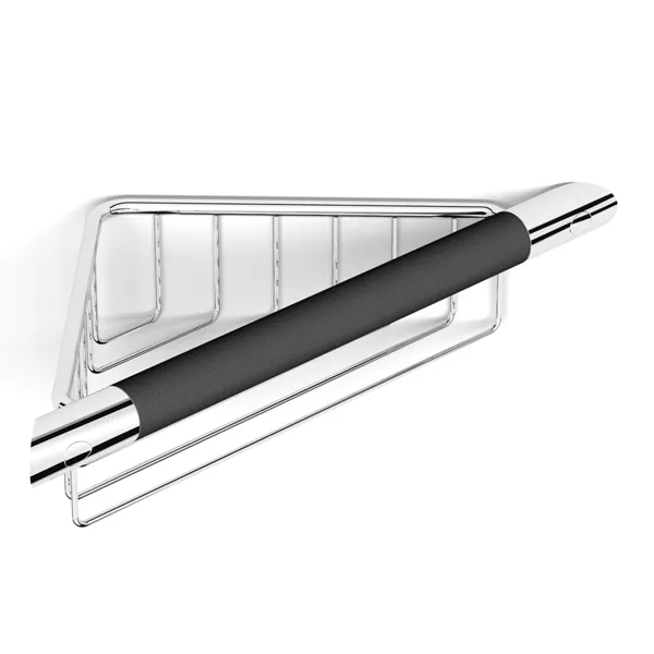 AVENARIUS Eckschwammkorb 240x240x70mm, mit Haltegriff schwarz, chrom-9014025010