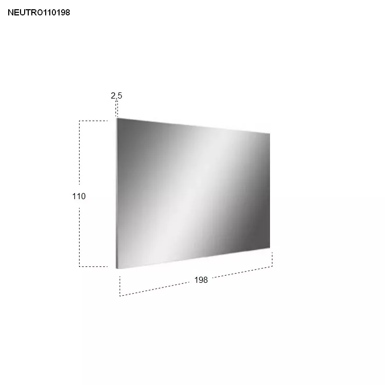 antoniolupi NEUTRO rechteckiger Spiegel-NEUTRO110198