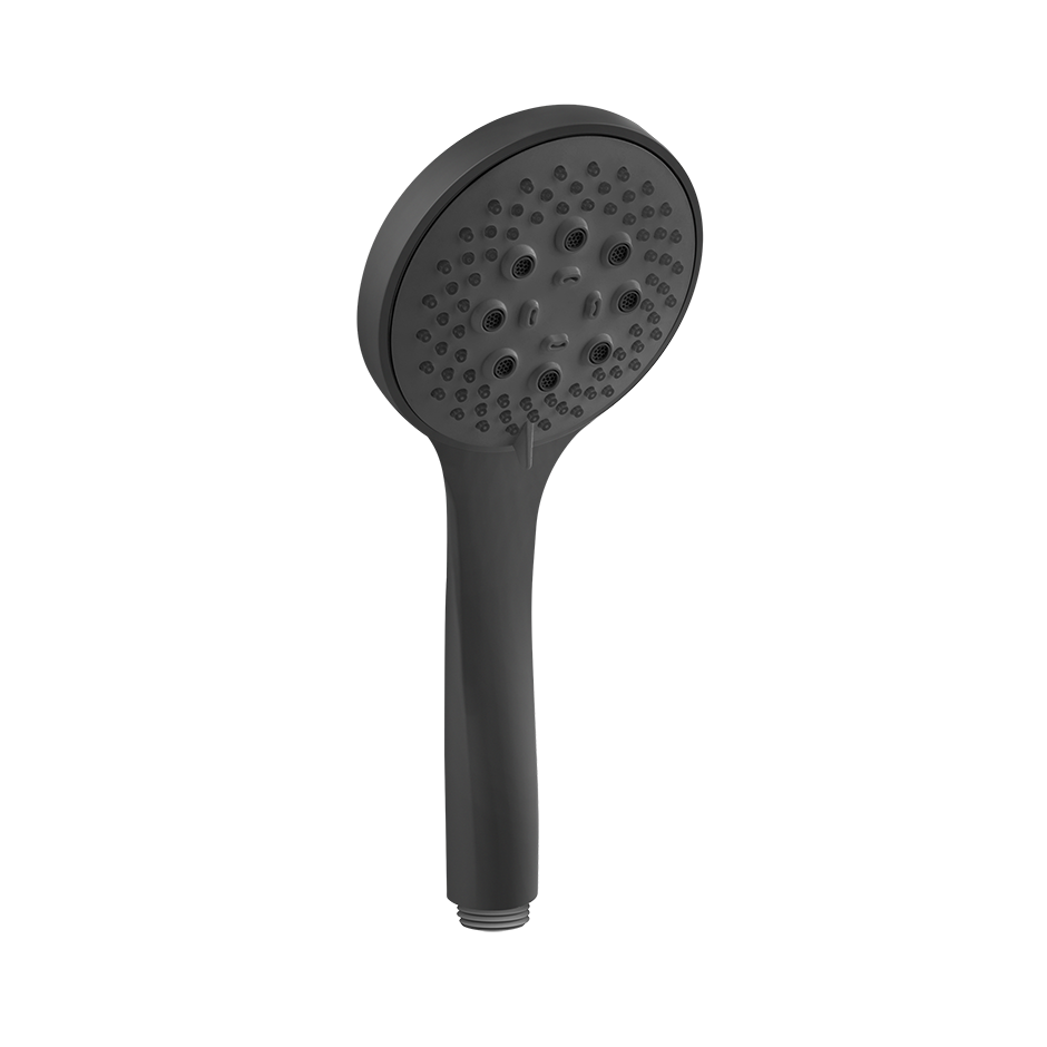 Gessi Antikalk-Handbrause, Durchmesser: 100mm, 3-Strahl, mit schwarzem Einsatz, bei 3 bar Druck ca. 9 l/min, schwarz matt - 38775299
