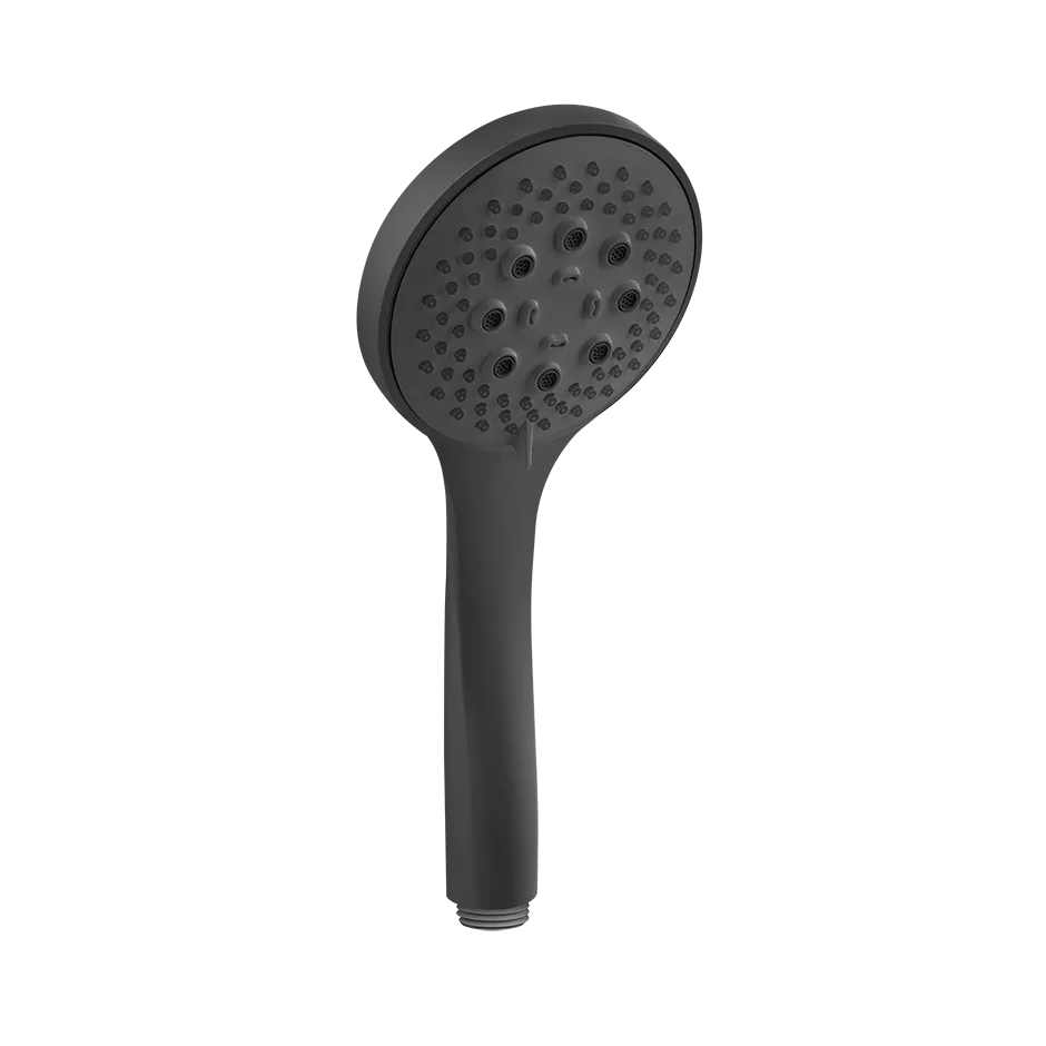 Gessi Antikalk-Handbrause, Durchmesser: 100mm, 3-Strahl, mit schwarzem Einsatz, bei 3 bar Druck ca. 9 l/min, schwarz matt - 38775299