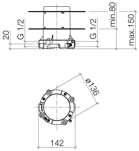 Dornbracht UP-Bodenbefestigung-3594597090
