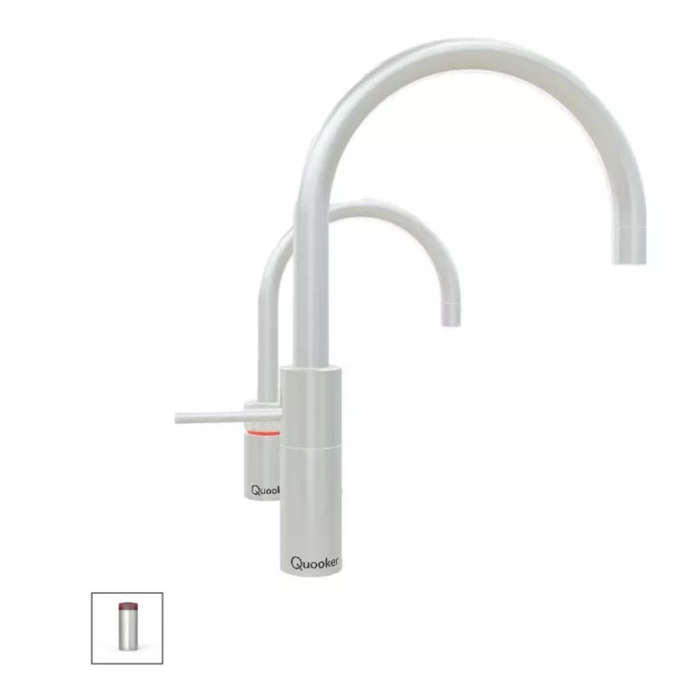 Quooker Nordic Round Twintaps Mischbatterie und Kochendwasserspender-22+NRRVSTT Quooker Nordic Round Twintaps Mischbatterie und Kochendwasserspender-22+NRRVSTT