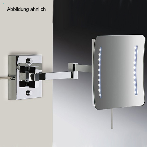 Windisch 99677/2 LED-Wandkosmetikspiegel, nickel satiniert-99677/2SNI5XD