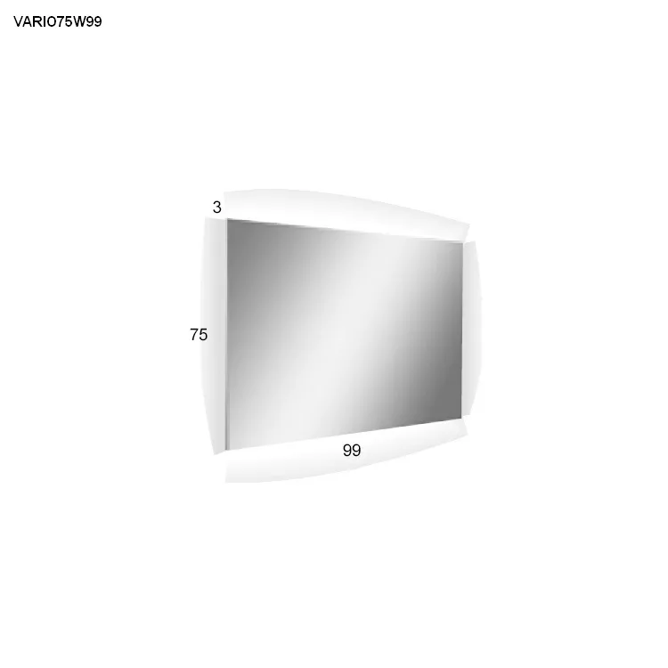 antoniolupi VARIO rechteckiger LED-Spiegel, H:75cm, B:99cm, Lichtfarbe:3000K, warmweiß-VARIO75W99_3000