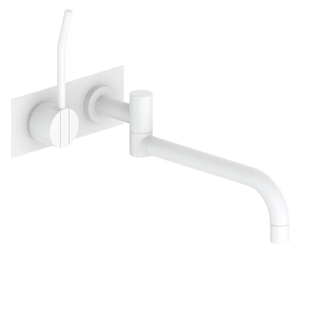 vola 132L Unterputz-Waschtisch-Einhebelmischer, Ausladung:250mm, Hebel:100mm, weiß matt-132L-28