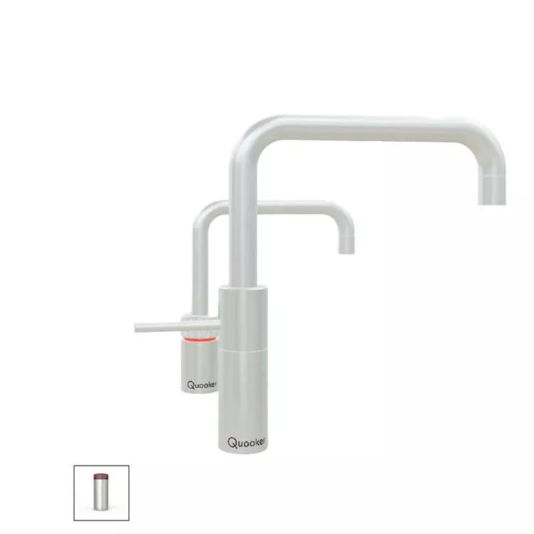 Quooker Nordic Square Twintaps Mischbatterie und Kochendwasserspender-22NSRVSTT Quooker Nordic Square Twintaps Mischbatterie und Kochendwasserspender-22NSRVSTT