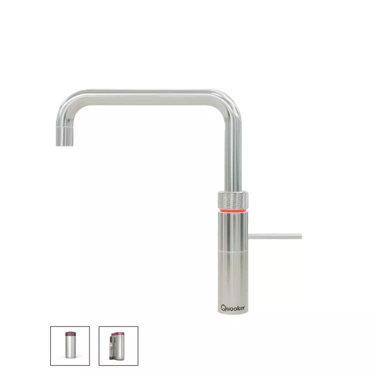 Quooker Fusion Square Kalt- und Kochendwasserspender für Warm+Kaltwasseranschluss-22+FSCHRCUBE