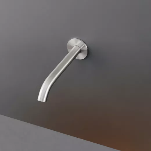 cea MIL 46 Wand-Auslauf, Ausladung:185mm, edelstahl satiniert-MIL46S
