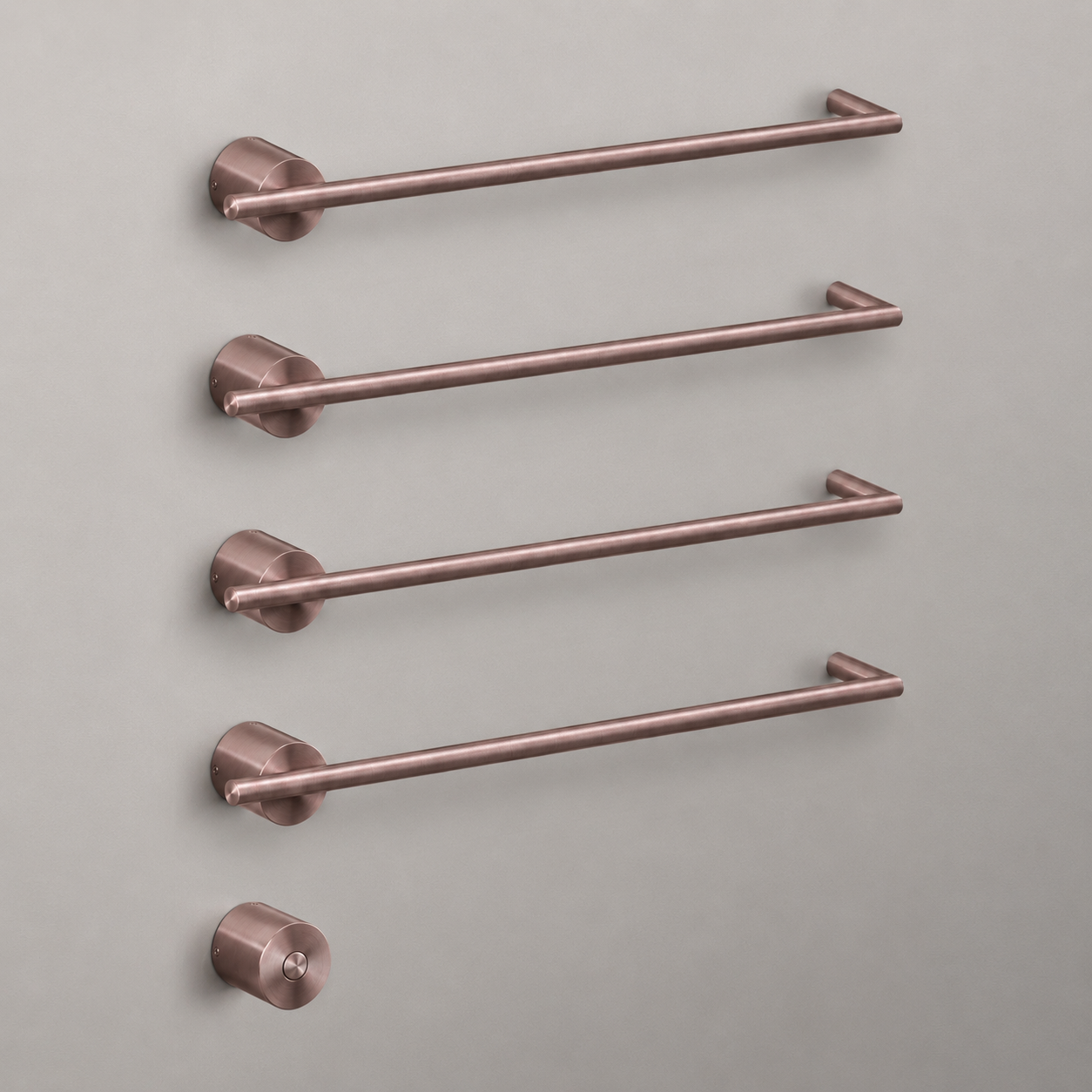 cea EQUILIBRIO elektrischer Handtuchwärmer mit 4 horizontalen Heizstäben mit Power-Taste, bronze satiniert - EQB14ZS