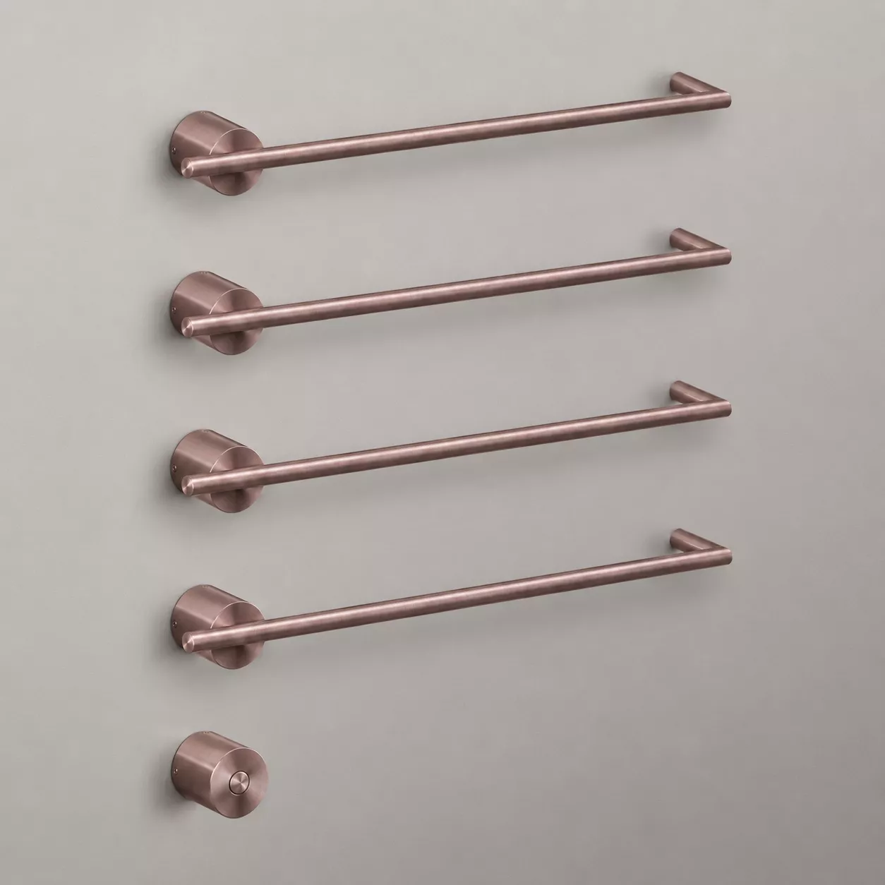cea EQUILIBRIO elektrischer Handtuchwärmer mit 4 horizontalen Heizstäben mit Power-Taste, bronze satiniert - EQB14ZS cea EQUILIBRIO elektrischer Handtuchwärmer mit 4 horizontalen Heizstäben mit Power-Taste, bronze satiniert - EQB14ZS
