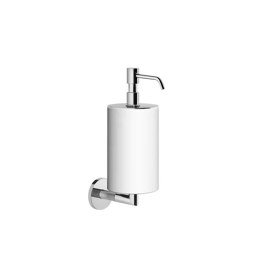 Gessi ANELLO Seifenspender zur Wandmontage, mit weißem Behälter, chrom - 63713031 Gessi ANELLO Seifenspender zur Wandmontage, mit weißem Behälter, chrom - 63713031