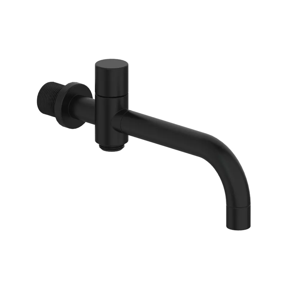 vola 040 Wanneneinlauf mit Umschalter für Handbrause, Ausladung:185mm, Durchmesser:19mm, schwarz matt-040-27