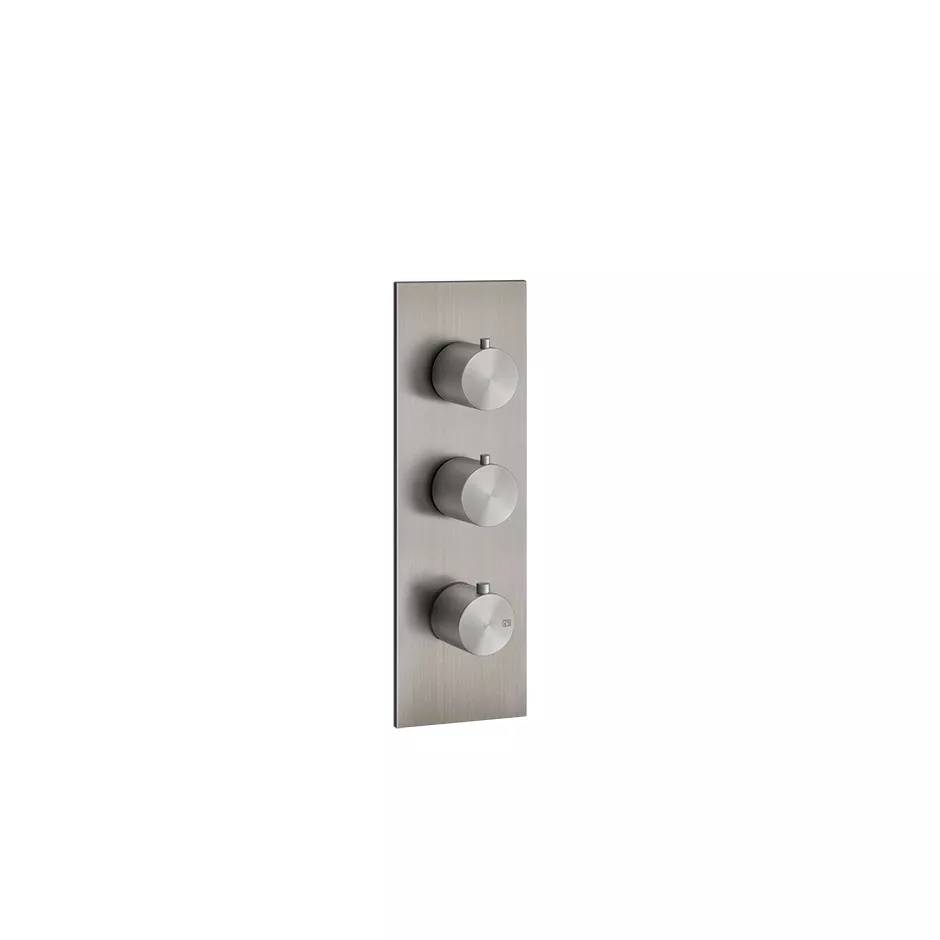 Gessi 316 Fertigmontageset für 2-Wege-Hochleistungsthermostat, horizontale/vertikale Wandmontage, edelstahl matt gebürstet - 54514239