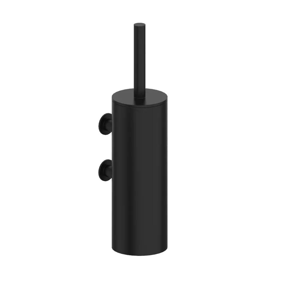 vola T33 Wand-WC-Bürstengarnitur mit Deckel und Kunststoffeinsatz, Höhe:376mm, schwarz matt-T33-27