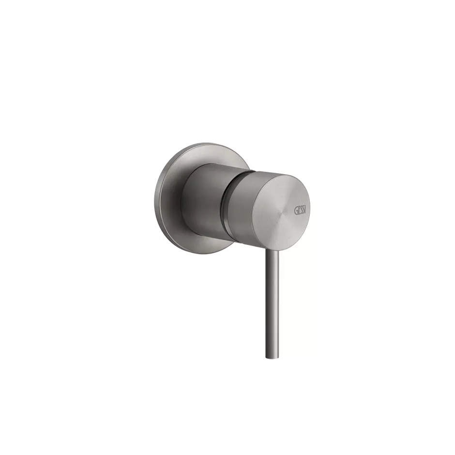 Gessi 316 Fertigmontageset für 1-Weg-Einhebelmischer und separaten Auslauf zur Wandmontage, Kartusche 35mm, Griff-Stifte für Betätigung in 32mm und 61mm enthalten, edelstahl matt gebürstet - 54019239