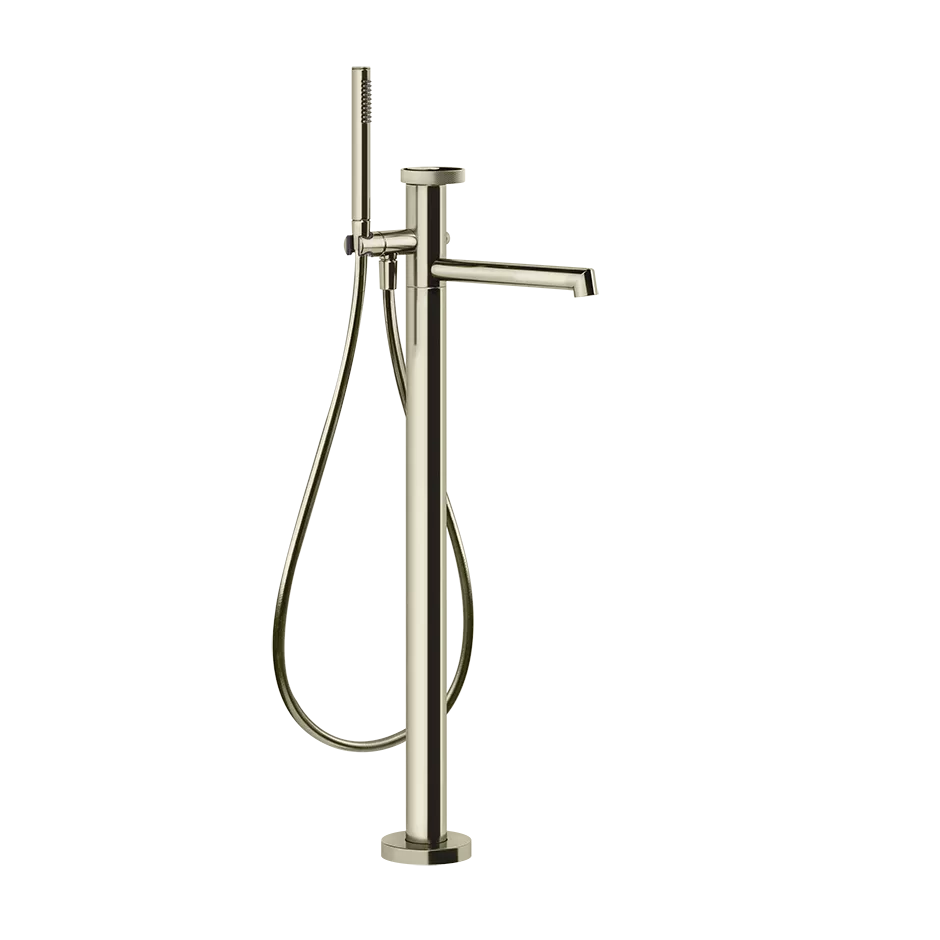 Gessi ANELLO Außenteil für freistehenden Wannenmischer mit Auslauf, Ausladung: 260mm, mit automatischem 2-Wege-Umsteller zum Ziehen, Schlauch 1,50m, Brausehalter und Antikalk-Handbrause, nickel PVD - 63328720 Gessi ANELLO Außenteil für freistehenden Wannenmischer mit Auslauf, Ausladung: 260mm, mit automatischem 2-Wege-Umsteller zum Ziehen, Schlauch 1,50m, Brausehalter und Antikalk-Handbrause, nickel PVD - 63328720