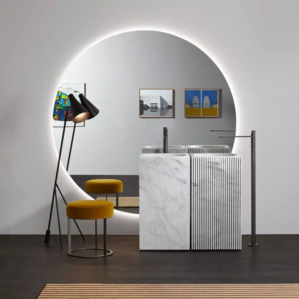 antoniolupi CIRCUS runder LED-Spiegel, D:180cm, Lichtfarbe:4000K, neutralweiß-CIRCUS180W