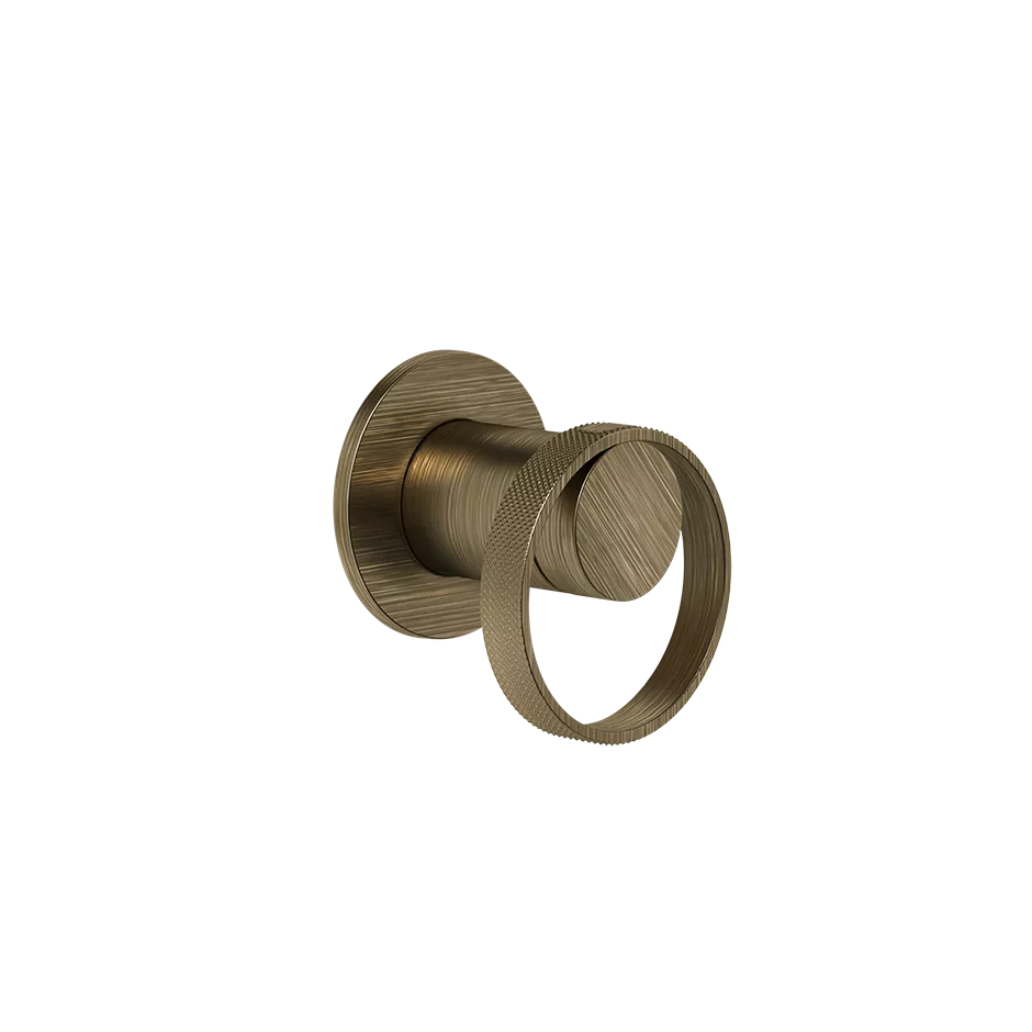 Gessi ANELLO Außenteil für Waschtisch-Einhebelmischer für separaten Auslauf zur Wandmontage, 1-Weg, messing antik - 63409713