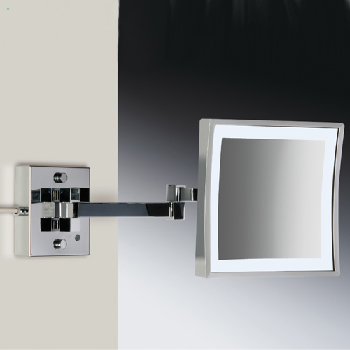 WINDISCH 99867/2 LED-Wand-Kosmetikspiegel mit Sensor 2-armig, chrom/3-fach/Stecker-99867/2CR3X