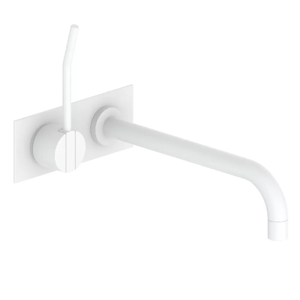 vola 122L Unterputz-Waschtisch-Einhebelmischer, Ausladung:225mm, Hebel:100mm, weiß matt-122L-28
