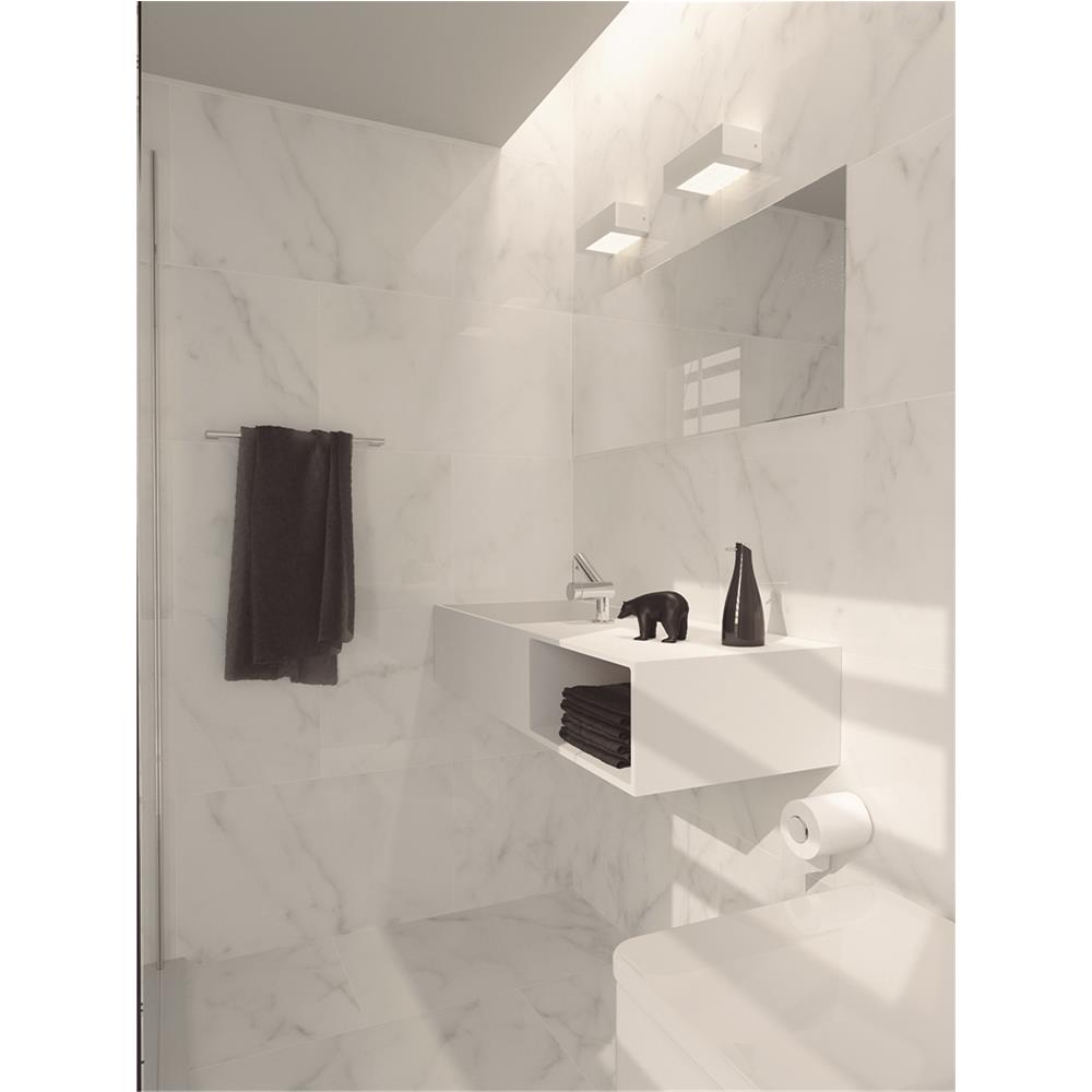 cosmic COMPACT Waschbecken mit vorderem Ablagefach, 80x40x20cm, Beckenposition links, mit 1 Hahnloch, weiß matt-WJC739L1401500