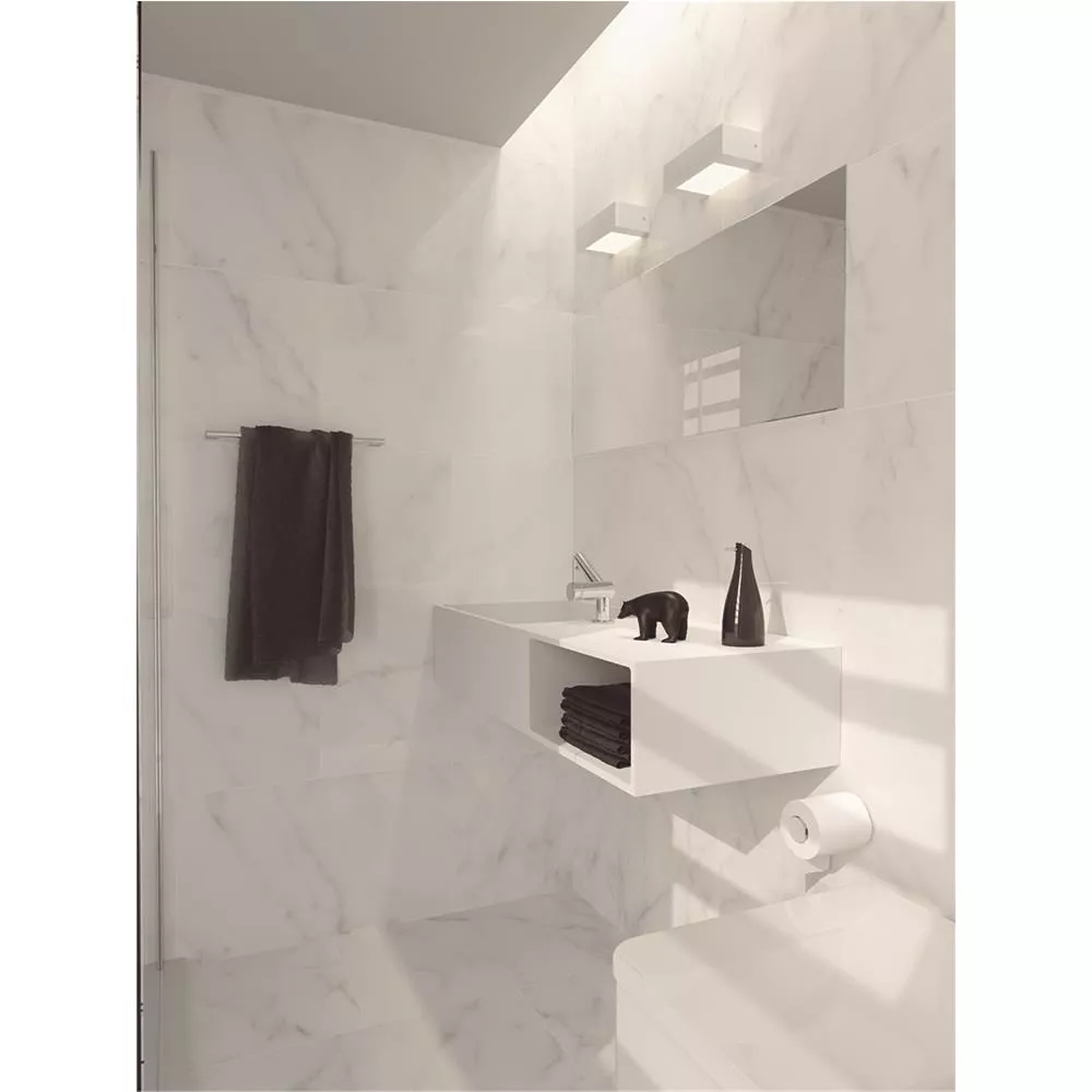 cosmic COMPACT Waschbecken mit vorderem Ablagefach, 80x40x20cm, Beckenposition links, mit 1 Hahnloch, weiß matt-WJC739L1401500