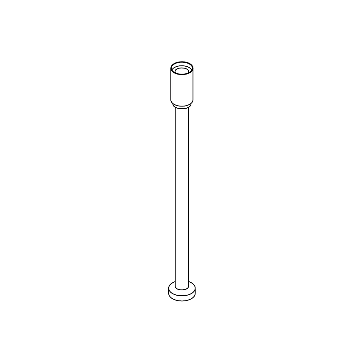Agape Siphon 1”1/4 mit Bodenabfluss, Durchmesser: 40mm, Höhe max: 920mm, chrom - MET0475S