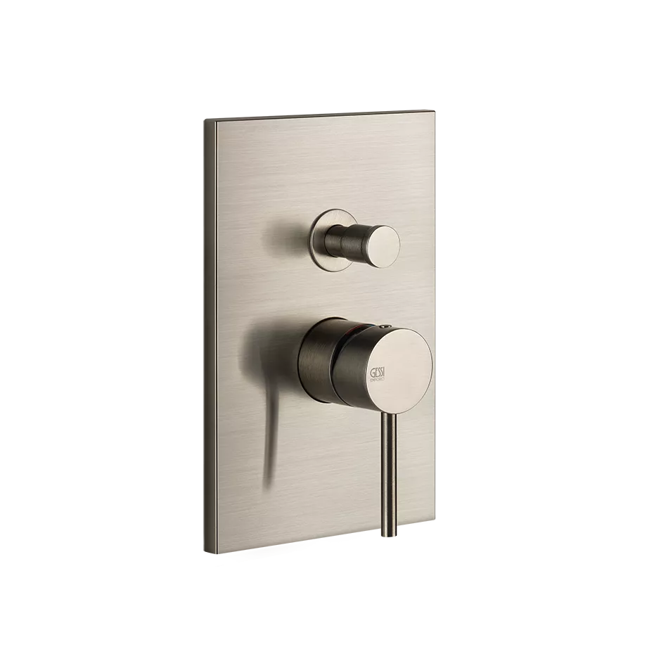 Gessi VIA TORTONA Fertigmontageset für Unterputz-Einhebelmischer für die Dusche/Wanne, mit automatischem 2-Wege-Umsteller zum Ziehen und eckiger Platte, Durchmesser Kartusche: 35mm, Finox Optik - 44664149 Gessi VIA TORTONA Fertigmontageset für Unterputz-Einhebelmischer für die Dusche/Wanne, mit automatischem 2-Wege-Umsteller zum Ziehen und eckiger Platte, Durchmesser Kartusche: 35mm, Finox Optik - 44664149