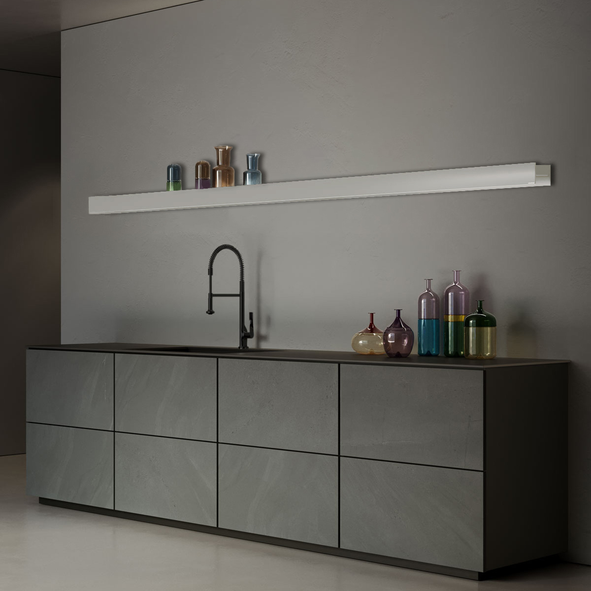 antoniolupi LETTERAMUTA unbeleuchtete Wandablage - LEMU1027-5-BIANCO