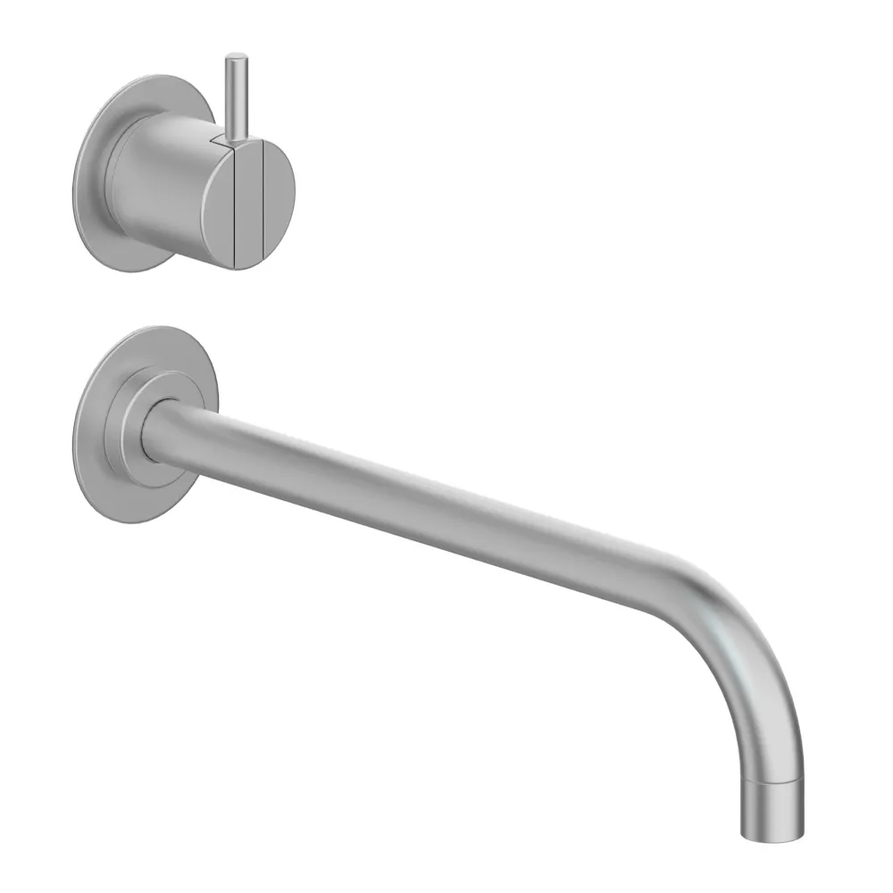 vola 321/200 Unterputz-Waschtisch-Einhebelmischer, Ausladung:200mm, Griff oben, Hebel:25mm, edelstahl-321/200-40