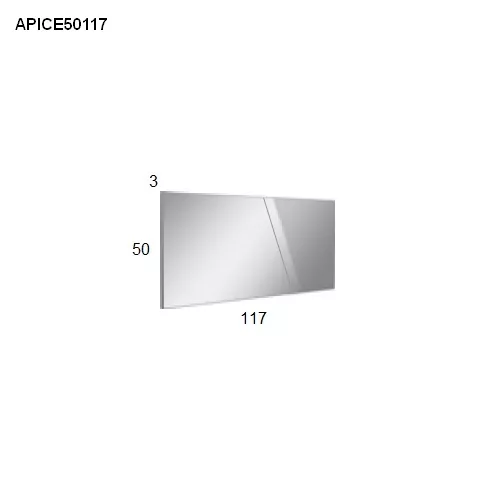 antoniolupi APICE rechteckiger Spiegel, H:50cm, B:117cm-APICE50117