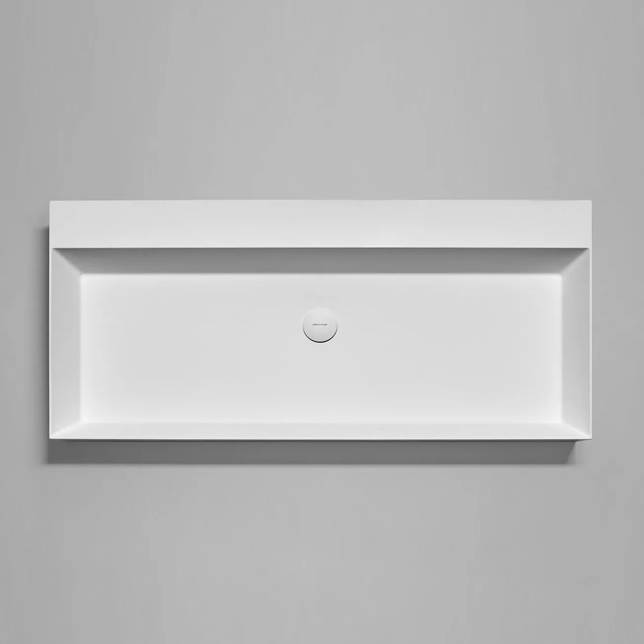 antoniolupi GESTOMOOD rechteckiges Aufsatzbecken, 108x50cm, ohne Hahnloch, weiß matt, Ablaufgarnitur weiß matt-GESTOMOOD108-2-0-0-AB