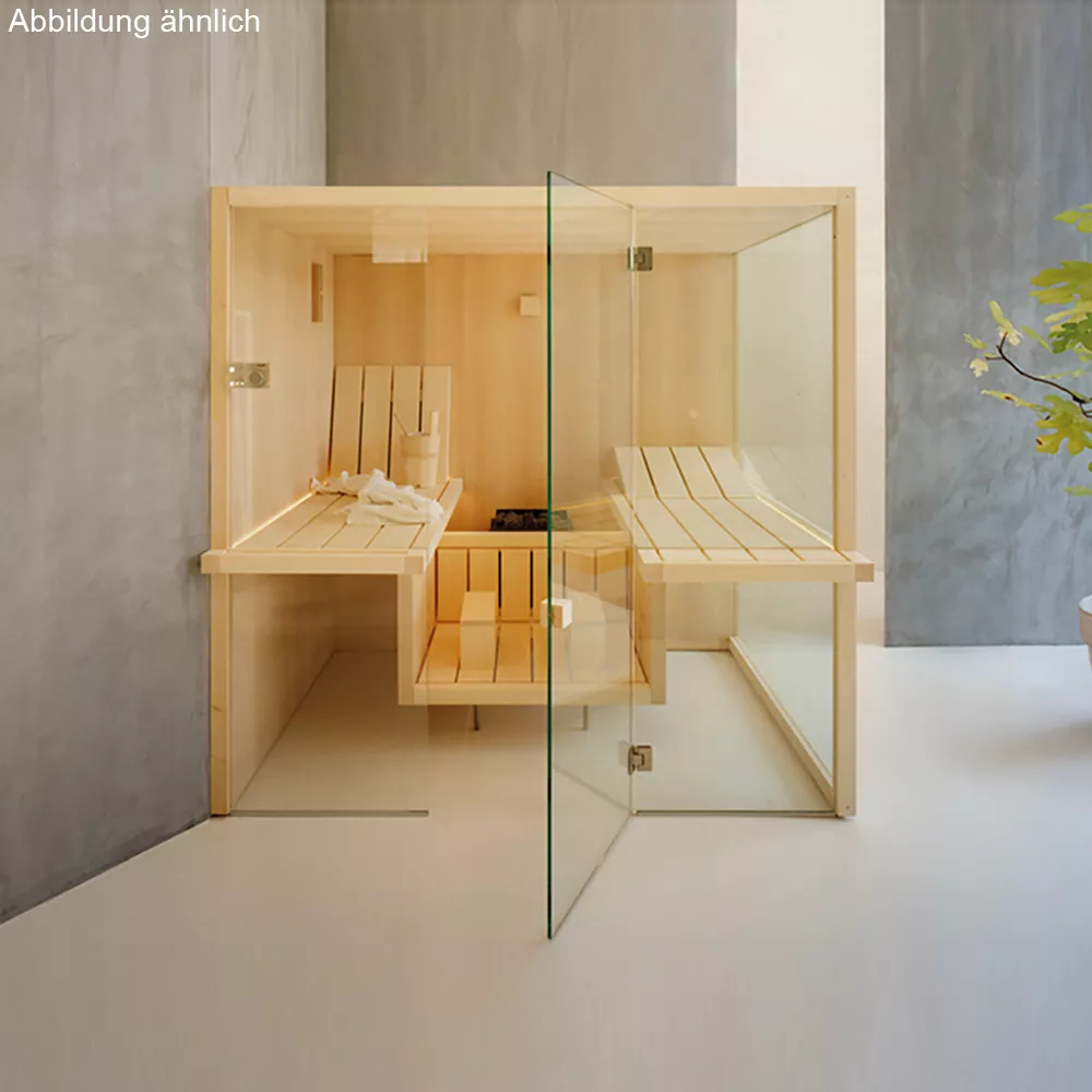 effe AIR 80 CORNER Sauna, B:247cm, H:213cm, T:182cm, natürliches Espenholz, Version rechts-SA91800001