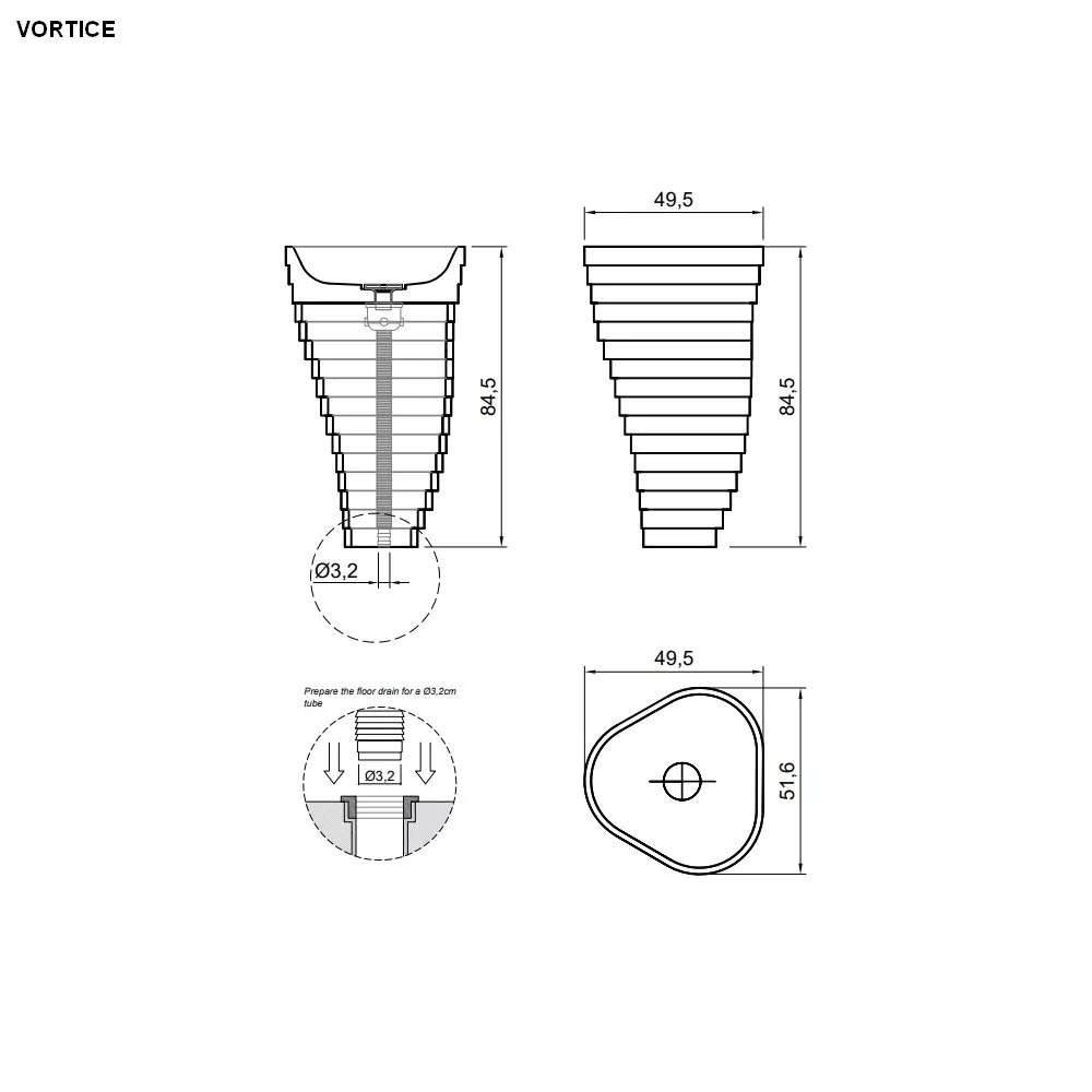 antoniolupi VORTICE freistehendes Waschbecken, 51,6x49,5x84,5cm, bianco cararra-VORTICE