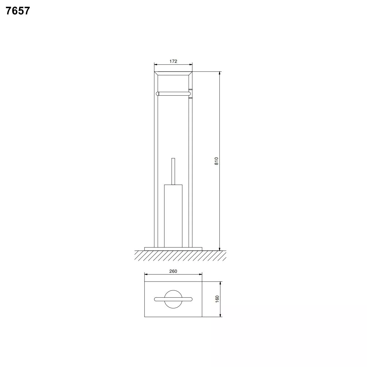 Fantini YOUNG Stand-WC-Kombination, chrom-96027657