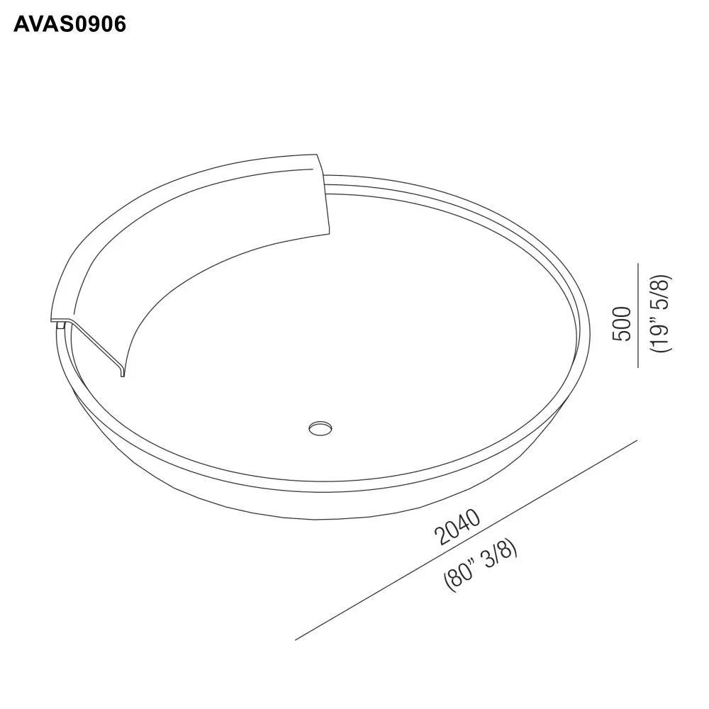Agape UFO freistehende Badewanne aus Edelstahl, Durchmesser: 204cm, Höhe: 50cm, mit 1 Rückenlehne aus weißem Cristalplant®, Wanneninnenraum weiß matt, außen dunkelgrau - AVAS0906ZG Agape UFO freistehende Badewanne aus Edelstahl, Durchmesser: 204cm, Höhe: 50cm, mit 1 Rückenlehne aus weißem Cristalplant®, Wanneninnenraum weiß matt, außen dunkelgrau - AVAS0906ZG