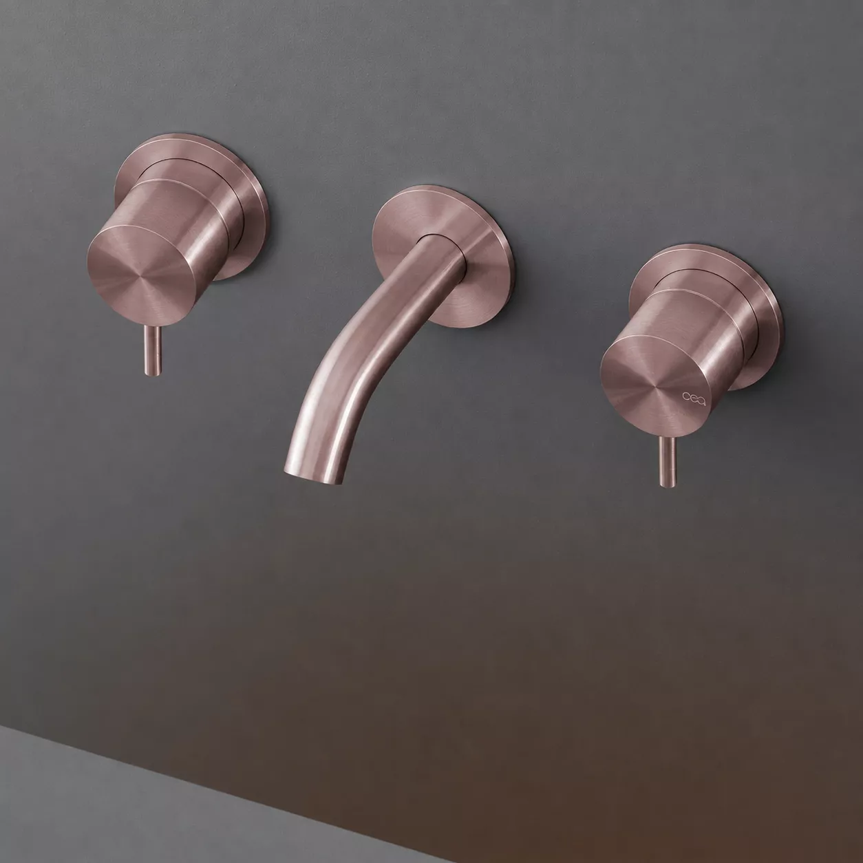 cea MIL 37 Wand-Waschtisch-Zweigriffmischer, Ausladung: 125mm, bronze satiniert - MIL37ZS cea MIL 37 Wand-Waschtisch-Zweigriffmischer, Ausladung: 125mm, bronze satiniert - MIL37ZS
