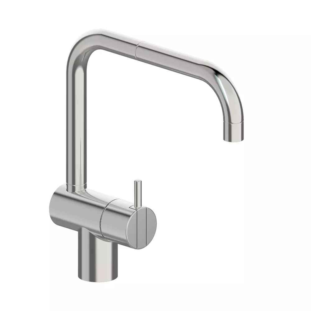 vola KV1EB Niederdruck-Einhebelmischer mit Doppelschwenkauslauf, Ausladung:200mm, ohne Ablaufgarnitur, Hebel:25mm, chrom-KV1EB-16