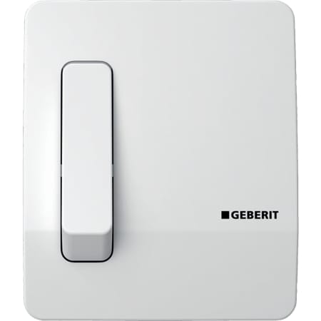 Geberit Urinalsteuerung mit pneumatischer Spülauslösung, Betätigungsplatte Highline: weiß-alpin-115558111