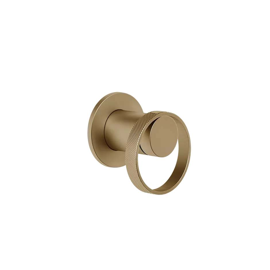 Gessi ANELLO Außenteil für Waschtisch-Einhebelmischer für separaten Auslauf zur Wandmontage, 1-Weg, warmes bronze gebürstet PVD - 63409726