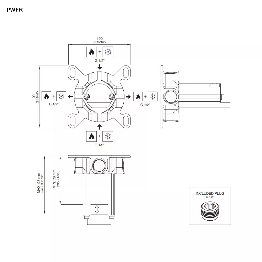 cea Unterputz-Einbauteil-PWFR
