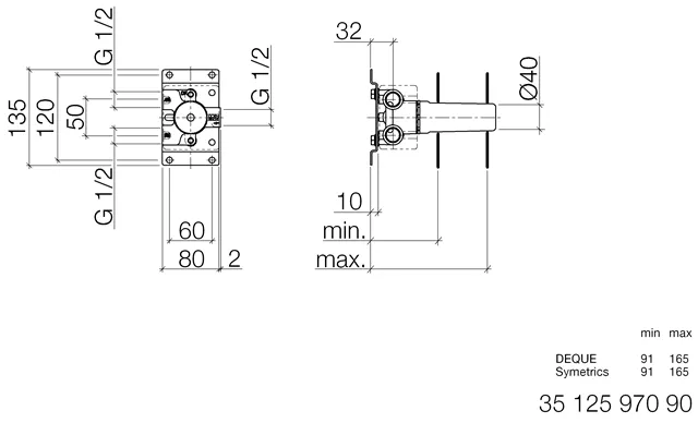 Dornbracht Einbauteil für UP-Zweiwege-Umstellung-3512597090 Dornbracht Einbauteil für UP-Zweiwege-Umstellung-3512597090