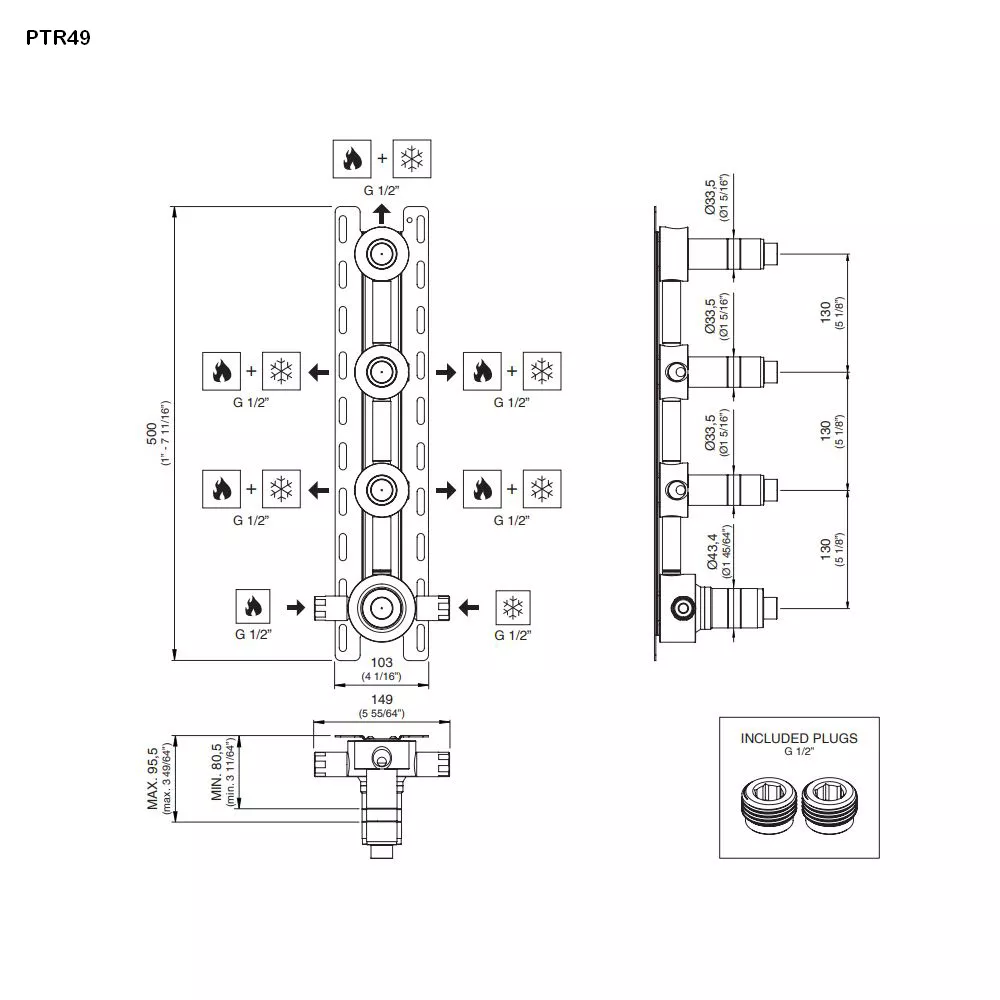 cea Unterputz-Einbauteil-PTR49