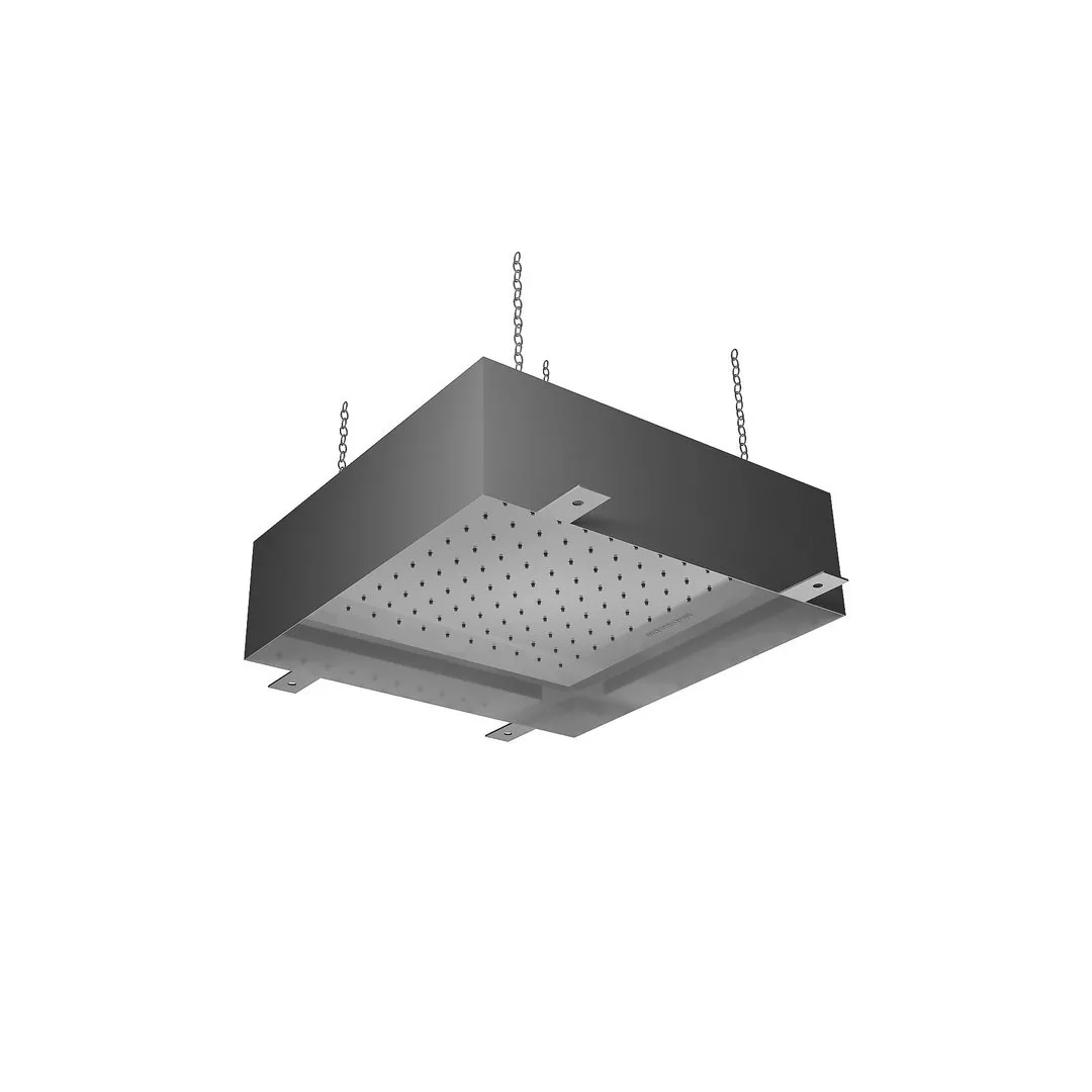 antoniolupi METEO 1 Decken-Einbaukopfbrause ohne LED, 35x35x11cm, Farbe Kopfbrause weiß, Farbe Rahmen weiß - METEO1_B