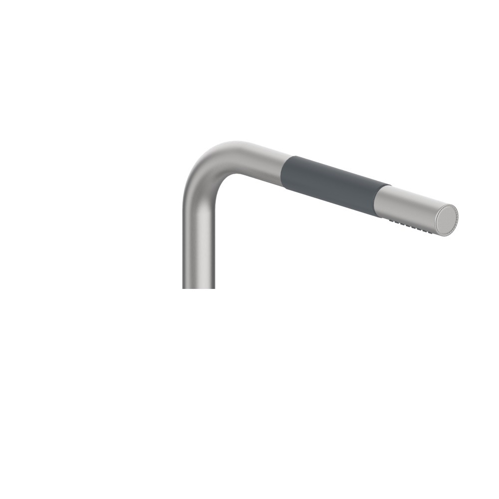 vola T1-S versenkbare Handbrause gebogen, lose ohne Schlauch, edelstahl-T1-S-40