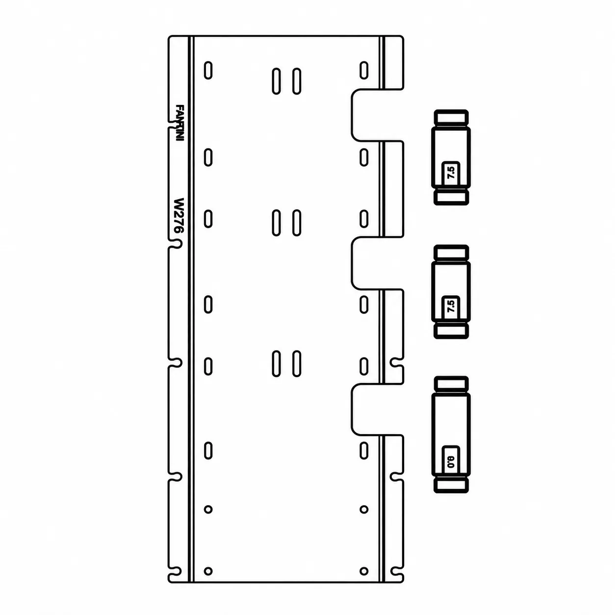 Fantini Easy Fix Montagesystem mit Platte und Anschlüssen für H500A und D491A, 3 Ausgänge - 9100W276 Fantini Easy Fix Montagesystem mit Platte und Anschlüssen für H500A und D491A, 3 Ausgänge - 9100W276
